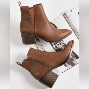 Vegan Leather Ankle Boots